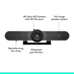 Logitech MeetUp Video Conferencing System, Ultra HD 4K/1080p/720p, 3 Microphones/Adjustable Speakers, Wide Field of View 120°, PC/Mac/Laptop/Macbook/Tablet - Black, 4K - Image 5