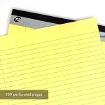 Pukka Pad, Executive Refill A4 Legal Pad – Pack of 5 Tape Head-Bound Notepads with 100 Perforated Pages of 60GSM Paper – Feint Ruled with Margin and 8mm Lines – 29.7 x 21cm, Yellow - Image 2