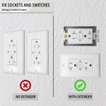 YQSIYU 1/2 Inch Electrical Outlet Box Extender,Outlet Box Extenders for Home Improvement,Single Gang Receptacle Extender with Screws,1 Pack,Yellow - Image 3