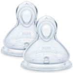 NUK First Choice+ Teats for Baby Bottles | 6-18 Months | Flow Control | Anti-colic Vent | BPA-free | 2 Count - Image 2