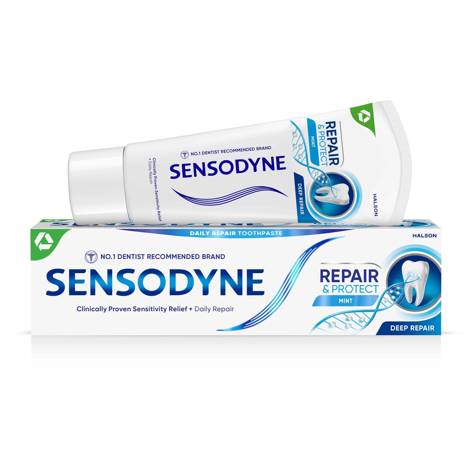 Sensodyne Toothpaste Repair and Protect Original, Sensitive Toothpaste for Sensitive Teeth, Mint Flavour, 75ml