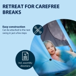 Hudora Nest Swing Tent, Polyester, Blue/Grey, 90 - Image 5