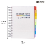 Pukka Pad B5 Project Book with 10 Repositionable Dividers for Organization – 400 Perforated Pages of 80GSM Paper – 200 Sheet Notebook for School, Office, and Home – White, 190 x 250mm - Image 6