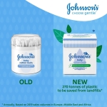 Johnson's Baby Cotton Buds (1 x Pack of 200) Soft & Gentle Ear Buds for Delicate Skin, Made of 100% Pure Cotton and Paper Sticks, Plastic-Free to Clean Delicate Areas, around Eyes and Outer Ear - Image 3