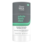 DOVE MEN + CARE Whole Body Deo Aluminum-Free Deodorant Stick Aloe + Bamboo Helps Avoid Chafing Suitable from Pits, Privates, to Feet 2.6 oz