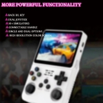 R36S Retro Handheld Video Game Console, 3.5Inch IPS Screen Video Player 64g TF Card 10,000+ Games Retro Handheld Game Console, With Open Source Linux System (Dark Blue) - Image 2