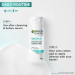 Garnier Salicylic Skin Perfecting Liquid Care - 7% Niacinamide + Squalane + AHA + Salicylic acid - Reduce appearance of pores & blemishes – Smooths and evens skin – Dermatologically tested 120ml - Image 6