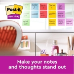 Post-it Super Sticky Notes, Double The Sticking Power, 6 Pads, 540 Sheets, 76 mm x 76 mm, Yellow, Blue, Green, Pink, Orange Colors - Self-Sticking Notes for Walls, Monitors and Fridge - Image 5