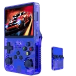 R36S Retro Handheld Video Game Console, 3.5Inch IPS Screen Video Player 64g TF Card 10,000+ Games Retro Handheld Game Console, With Open Source Linux System (Dark Blue)