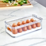 iDesign 18, Stackable BPA- Plastic Eggs, Portable Storage Box for Fridge or Kitchen Cupboard (Non Dishwasher safe), Clear/White, 32.3 cm x 16.1 cm x 9.9 cm - Image 2