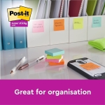 Post-it Super Sticky Notes, Double The Sticking Power, 6 Pads, 540 Sheets, 76 mm x 76 mm, Yellow, Blue, Green, Pink, Orange Colors - Self-Sticking Notes for Walls, Monitors and Fridge - Image 8