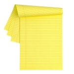 Pukka Pad, Executive Refill A4 Legal Pad – Pack of 5 Tape Head-Bound Notepads with 100 Perforated Pages of 60GSM Paper – Feint Ruled with Margin and 8mm Lines – 29.7 x 21cm, Yellow - Image 4