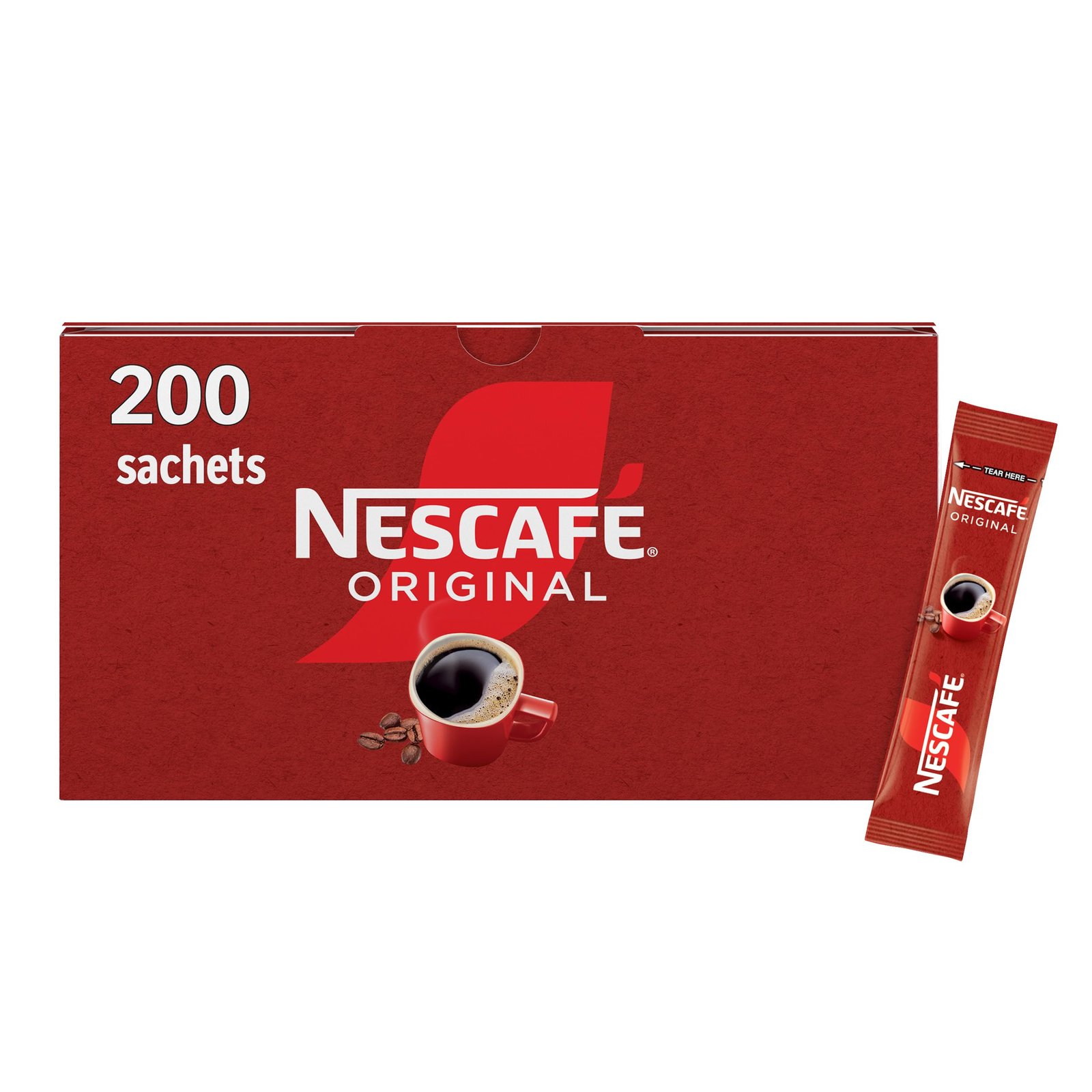 NESCAFÉ Original Instant Coffee Sachets - 200 x 1.8g Sticks
