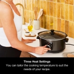 Morphy Richards 3.5L Sear & Stew Slow Cooker, Shatter Resistant Aluminium Pot, 3 Heat Settings, Hob Proof, Easy Clean, 163W, Black, 460012 - Image 9