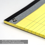 Pukka Pad, Executive Refill A4 Legal Pad – Pack of 5 Tape Head-Bound Notepads with 100 Perforated Pages of 60GSM Paper – Feint Ruled with Margin and 8mm Lines – 29.7 x 21cm, Yellow - Image 3