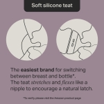 Tommee Tippee Natural Start Glass Baby Bottle for 0m+, 1x 250ml Baby Bottle with Slow Flow Breast-Like Teat for a Natural Latch, Self-Sterilising and BPA Free, Baby Feeding Essentials - Image 5