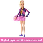 BARBIE Gymnastic Fun Play Set with Balance Beam and Over 10 Thematic Matching Pieces for Victory Stories, HRG52, Blonde Doll - Image 4