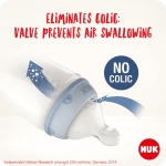 NUK First Choice+ Teats for Baby Bottles | 6-18 Months | Flow Control | Anti-colic Vent | BPA-free | 2 Count - Image 5