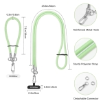 MoKo Adjustable Cell Phone Lanyard, Premium 8mm Thick Rope Mobile Phone Strap for iPhone, Samsung and More | Neck Strap×1, Wrist Strap×1, Lanyard Patch×2, Licht Green - Image 7