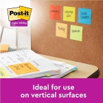 Post-it Super Sticky Notes, Double The Sticking Power, 6 Pads, 540 Sheets, 76 mm x 76 mm, Yellow, Blue, Green, Pink, Orange Colors - Self-Sticking Notes for Walls, Monitors and Fridge - Image 7