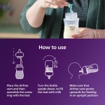 Philips Avent AirFree Vent Baby Bottle Newborn Gift Set - 4 Baby Milk Bottles with Air-Free Vent, Ultra-Soft Pacifier and Bottle Brush, Babies Aged 0-12 Months+ (Model SCD657/11) - Image 6