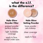 e.l.f. Halo Glow Powder Filter, Pressed Finishing Powder, Buildable Coverage, Crease-Resistant, Blurs the Appearance of Pores, With Velour Puff and Mirror, Vegan & Cruelty-Free, Medium Warm - Image 4