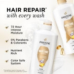 Pantene Shampoo & Conditioner Set, Daily Moisture Renewal - Pro-V Nutrients for Dry, Color-Treated, Straight to Curly Hair, 72-Hour Hydration & Softness, 52.8 Oz Total + Miracle Rescue Shot (0.5 Oz) - Image 13
