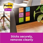 Post-it Super Sticky Notes, Double The Sticking Power, 6 Pads, 540 Sheets, 76 mm x 76 mm, Yellow, Blue, Green, Pink, Orange Colors - Self-Sticking Notes for Walls, Monitors and Fridge - Image 4