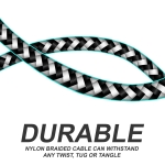 Lightning iPhone Charger Cable, iSOUL 15CM Short Braided USB Cord for iPhone 13/12/11/Pro/XS/Max/XR/X/10/8/7/6s Plus, iPad Air/Pro/Mini, iPod [Ultra Fast Sync & Charging] - Image 6