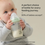 Tommee Tippee Natural Start Glass Baby Bottle for 0m+, 1x 250ml Baby Bottle with Slow Flow Breast-Like Teat for a Natural Latch, Self-Sterilising and BPA Free, Baby Feeding Essentials - Image 4