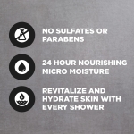 DOVE MEN + CARE Body and Face Scrub Charcoal + Clay Body Wash for Men with 24-Hour Nourishing Micromoisture Technology 30 oz - Image 5