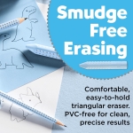 Faber-Castell Grip 580074 Pencil Set with Sharpener and Eraser 5-Piece Writing Set Sky Blue - Image 4