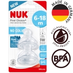 NUK First Choice+ Teats for Baby Bottles | 6-18 Months | Flow Control | Anti-colic Vent | BPA-free | 2 Count - Image 3
