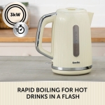 Breville Bold Vanilla Cream Electric Kettle | 1.7L | 3kW Fast Boil | Cream & Silver Chrome [VKT223] - Image 8