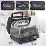 Duronic Air Fryer Health Grill FG19, Air Fryers Grill for Cooking Chips, Grilling Chicken Vegetables, Baking Pies Cookies, Electric Airfryer Oven, Indoor BBQ Grilling, Dinner Parties - Image 7