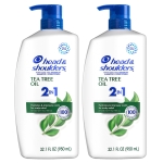Head & Shoulders 2 in 1 Dandruff Shampoo and Conditioner, Anti-Dandruff Treatment, Tea Tree Oil for Daily Use, 32.1 oz Each, Twin Pack