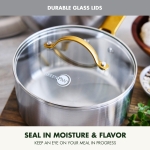 GreenPan Stainless Steel Tri-Ply Reserve 10 Piece Cookware Pots and Pans Set, Multiclad, PFAS-Free, Induction, Oven & Broiler Safe to 600°F, Heat Responsive Core, Dishwasher Safe, Glass Lids - Image 5