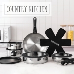 Country Kitchen Cookware Set with Removable Handle, Oven & RV Safe Pots and Pans Set, Stainless Steel, Original - Image 2