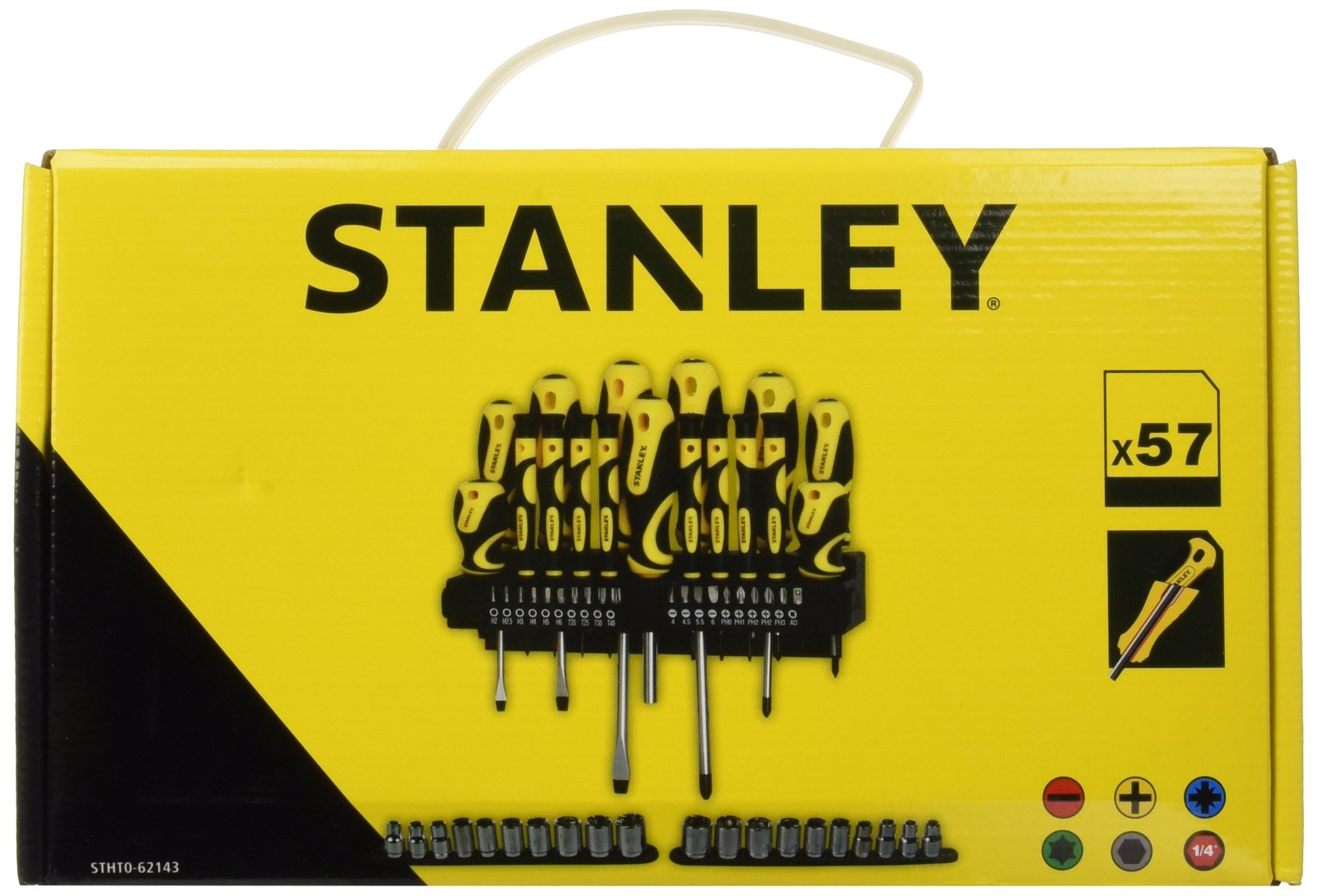 Stanley STHT0-62143 57 Piece Screwdriver, Bit and Socket Set, STHT0-62143