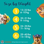 Pampers Baby-Dry Paw Patrol Edition Size 6, 164 Nappies, 13kg - 18kg, Monthly Pack, with A Stop & Protect Pocket to Help Prevent Leaks at The Back - Image 2