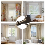 Oneach Brown Curtain Rods for Windows 28 to 48 Inch, 1 Inch Pole Adjustable Length Heavy Duty Metal Curtain Rod Set, for Outdoor Bedroom Kitchen Living Room (16 to 60 Inch) - Image 2