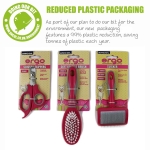 Ancol Ergo Cat Moulting Comb - Pink Grooming Tool for Long Haired Cats - Detangles Removes Loose Hair and Detects Fleas - Easy To Use Pet Care Accessory - Image 3