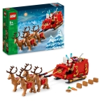 LEGO Santa’s Sleigh Set, Building Toy for Kids with Minifigure, Reindeer Figures and Guitar, Stocking Filler Idea or fun Christmas Decoration, Gift for 9 Plus Year Old Boys and Girls 40499
