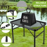 Small Folding Grill Table, Easy for Storage, Compact and Portable Picnic Table for Grill, Outdoor Camping, Garden, Patio, Dining, BBQ, Party, Market, 2Ft - Image 6