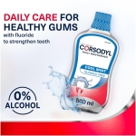 Corsodyl Mouthwash Daily Gum Health, Fluoride Mouthwash, Alcohol Free, Cool Mint, 500ml - Image 6