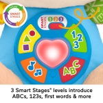 Fisher-Price Baby Learning Toy Laugh & Learn Smart Stages Puppy Musical Plush with Smart Stages for Infants Ages 6+ Months, Multilanguage Version: Dutch, English, French, German, Italian, JFD20 - Image 5