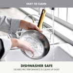 GreenPan Stainless Steel Tri-Ply Reserve 10 Piece Cookware Pots and Pans Set, Multiclad, PFAS-Free, Induction, Oven & Broiler Safe to 600°F, Heat Responsive Core, Dishwasher Safe, Glass Lids - Image 3