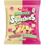 Swizzels Squashies Sweets - Rhubarb and Custard Flavour Squashies - Single Pack 140g