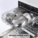 Country Kitchen Cookware Set with Removable Handle, Oven & RV Safe Pots and Pans Set, Stainless Steel, Original - Image 4