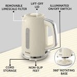 Breville Bold Vanilla Cream Electric Kettle | 1.7L | 3kW Fast Boil | Cream & Silver Chrome [VKT223] - Image 5